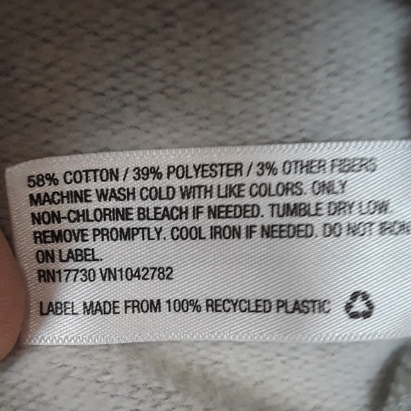 AVE & Viv Gray Metallic Stripe Plus Sz Sweatshirt - Picture 7 of 8